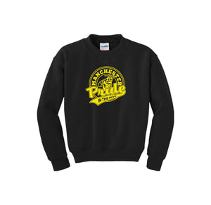 Manchester Elementary-Youth Unisex Crewneck Sweatshirt On-Demand Pride Logo