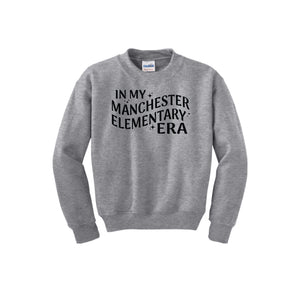 Manchester Elementary-Youth Unisex Crewneck Sweatshirt On-Demand_Pride Logo Wavy Logo