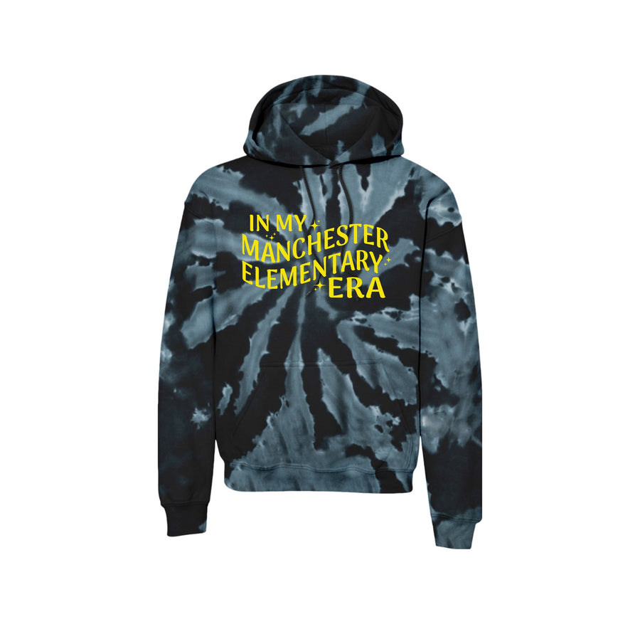 Manchester Elementary-Adult Unisex Tie-Dye Pullover Hooded Sweatshirt On-Demand_Pride Logo Wavy Logo