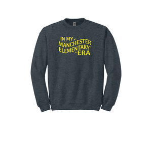 Manchester Elementary-Adult Unisex Crewneck Sweatshirt On-Demand_Pride Logo Wavy Logo