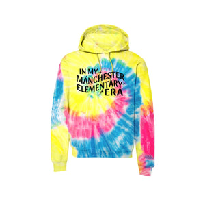 Manchester Elementary-Adult Unisex Tie-Dye Pullover Hooded Sweatshirt On-Demand_Pride Logo Wavy Logo