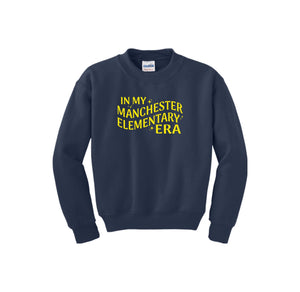 Manchester Elementary-Youth Unisex Crewneck Sweatshirt On-Demand_Pride Logo Wavy Logo