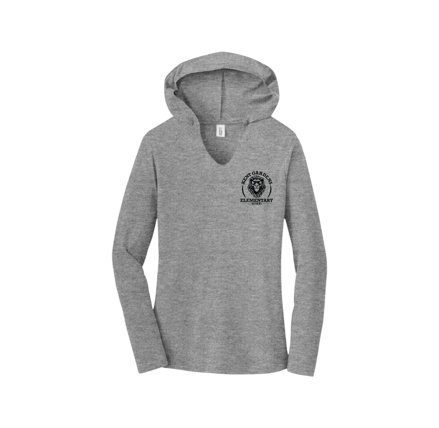 Kent Gardens On Demand-Womens Premium Perfect Tri Long Sleeve Hoodie On-Demand Left Chest