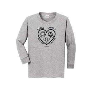 Beaverdam Elementary Den Shirts On Demand-Youth Unisex Long Sleeve Tee On-Demand Heart Logo