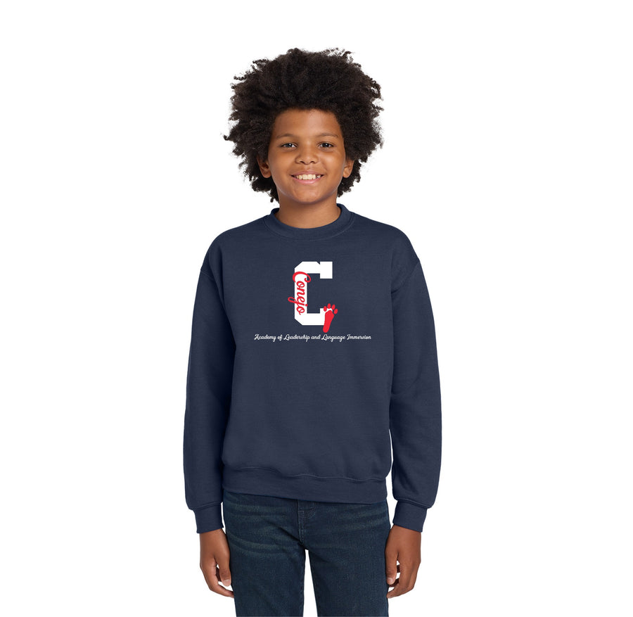 Conejo Academy Spirit Wear 2024-25-Youth Unisex Crewneck Sweatshirt C Logo