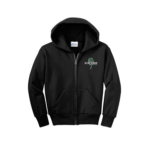 Del Dios Academy On Demand-Youth Unisex Full-Zip Hooded Sweatshirt On-Demand