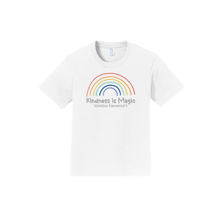 Wealthy Elementary-Youth Unisex Fan Favorite Premium Tee On-Demand Rainbow Logo