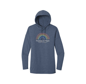 Wealthy Elementary-Womens Premium Featherweight French Terry Hoodie On-Demand Rainbow Logo