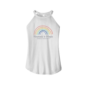 Wealthy Elementary-Womens Premium Perfect Tri Rocker Tank On-Demand Rainbow Logo