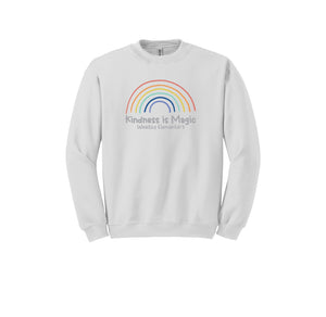 Wealthy Elementary-Adult Unisex Crewneck Sweatshirt On-Demand Rainbow Logo