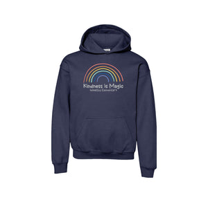 Wealthy Elementary-Youth Unisex Hoodie On-Demand Rainbow Logo