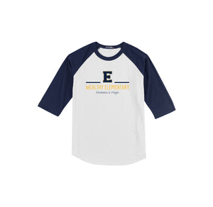 Wealthy Elementary-Youth Unisex Baseball Tee On-Demand E Logo