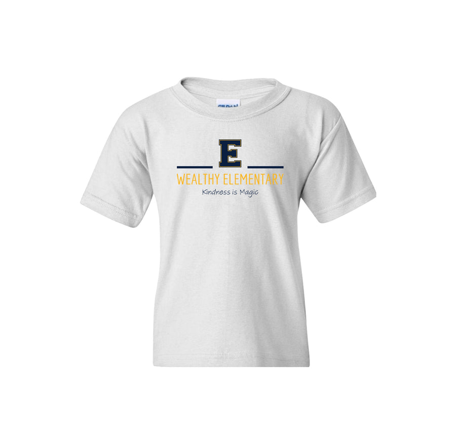 Wealthy Elementary-Youth Unisex T-Shirt On-Demand E Logo