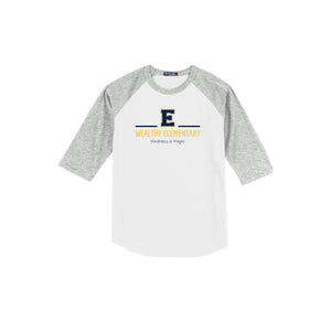 Wealthy Elementary-Adult Unisex Baseball Tee On-Demand E Logo