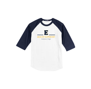 Wealthy Elementary-Adult Unisex Baseball Tee On-Demand E Logo