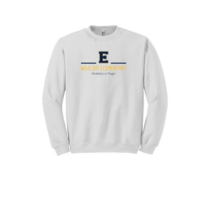 Wealthy Elementary-Adult Unisex Crewneck Sweatshirt On-Demand E Logo