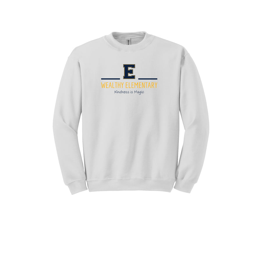 Wealthy Elementary-Adult Unisex Crewneck Sweatshirt On-Demand E Logo