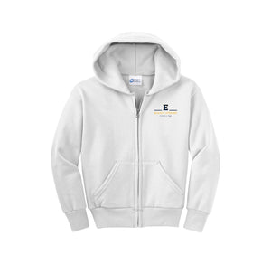 Wealthy Elementary-Youth Unisex Full-Zip Hooded Sweatshirt On-Demand E Logo