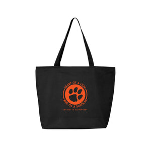 Lafayette Elementary-Q-Tees Canvas Zippered Tote On-Demand