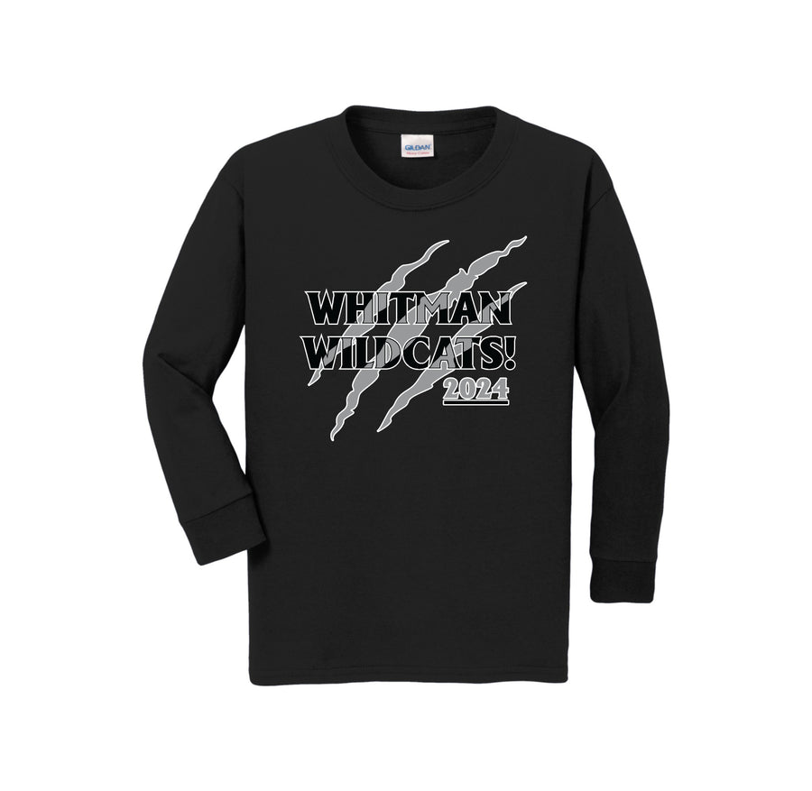 Whitman Middle School On Demand-Youth Unisex Long Sleeve Tee On-Demand Claw Logos