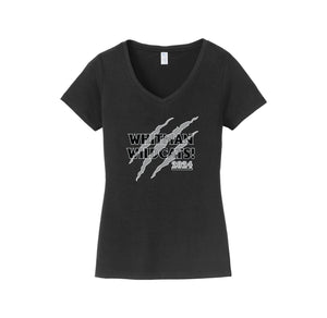 Whitman Middle School On Demand-Womens Fan Favorite V-Neck Tee On-Demand Claw Logos