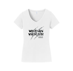 Whitman Middle School On Demand-Womens Fan Favorite V-Neck Tee On-Demand Claw Logos