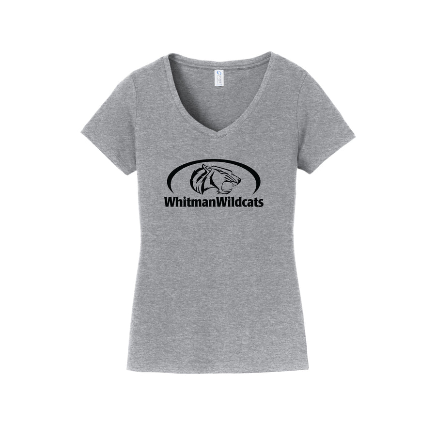 Whitman Middle School On Demand-Womens Fan Favorite V-Neck Tee On-Demand Mascot Logos