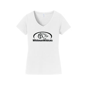 Whitman Middle School On Demand-Womens Fan Favorite V-Neck Tee On-Demand Mascot Logos