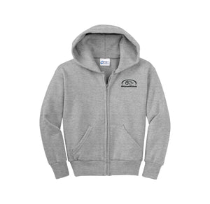 Whitman Middle School On Demand-Youth Unisex Full-Zip Hooded Sweatshirt On-Demand Mascot Logos