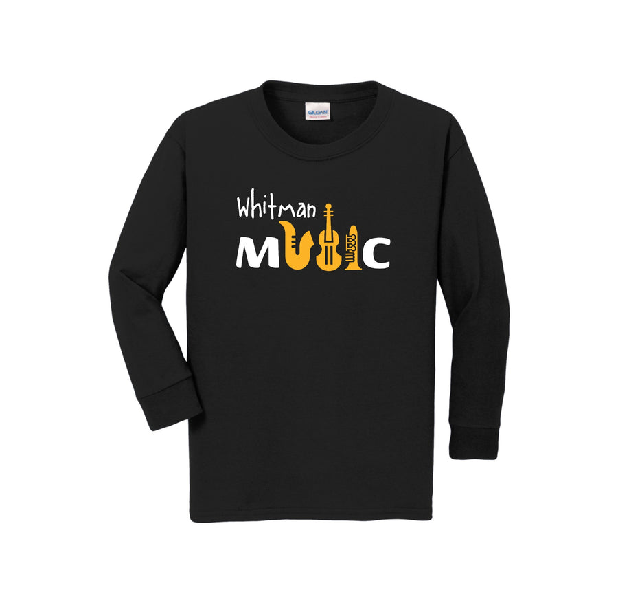 Whitman Middle School On Demand-Youth Unisex Long Sleeve Tee On-Demand Music Logos