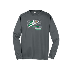 Gomes-Adult Unisex Dri-Fit Long Sleeve Tee On-Demand Rocket Logo