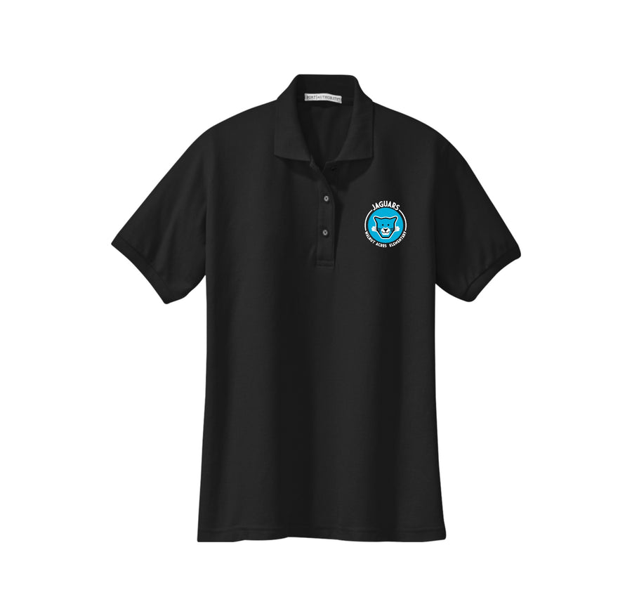 WAES-Womens Silk Touch Polo On-Demand Jaguar Circle Logo