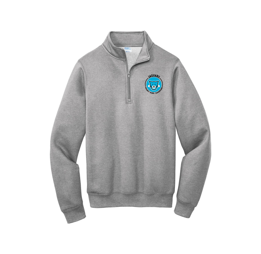 WAES-Adult Unisex 1/4-Zip Pullover Sweatshirt On-Demand Jaguar Circle Logo