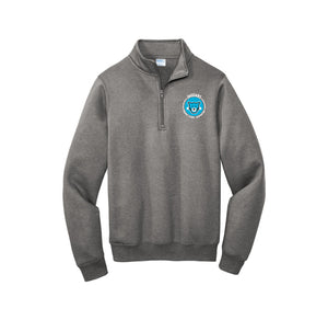 WAES-Adult Unisex 1/4-Zip Pullover Sweatshirt On-Demand Jaguar Circle Logo