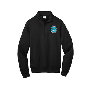 WAES-Adult Unisex 1/4-Zip Pullover Sweatshirt On-Demand Jaguar Circle Logo