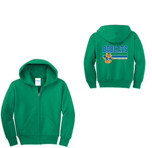 Chapman Hills Elementary-Youth Unisex Full-Zip Hooded Sweatshirt On-Demand Back Stripe Logo