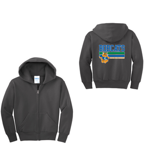 Chapman Hills Elementary-Youth Unisex Full-Zip Hooded Sweatshirt On-Demand Back Stripe Logo