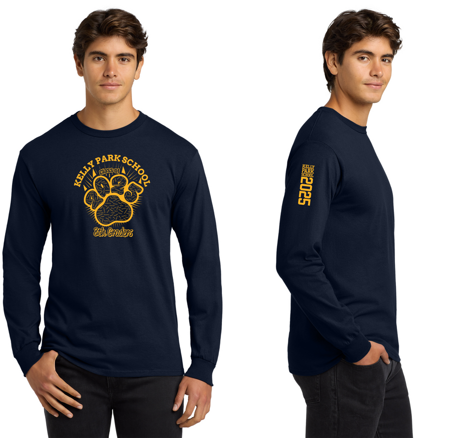 Kelly Park 8th Grade-Adult Unisex Long Sleeve Tee On-Demand Front and Sleeve Print