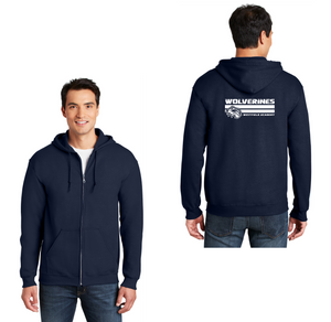 Westfield Academy & Central School Spirit Wear 2024-25-Adult Unisex Full-Zip Hooded Sweatshirt