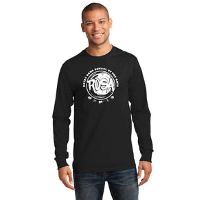 Royal Oaks School of the Arts Spirit Wear 2024-25-Adult Unisex Port & Co Long Sleeve Essential Tee Circle Logo