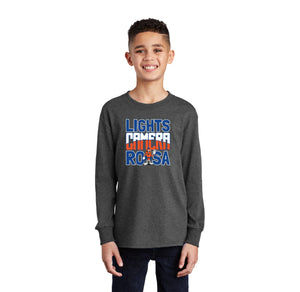 Royal Oaks-Youth Unisex Port & Co Long Sleeve Shirt Camera Logo