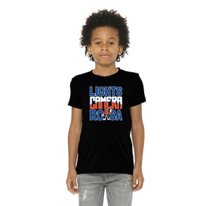 Royal Oaks School of the Arts Spirit Wear 2024-25-Youth Unisex Premium Triblend Short Sleeve Tee Camera Logo