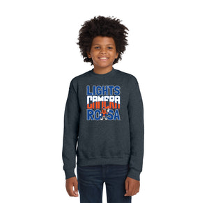 Royal Oaks-Youth Unisex Crewneck Sweatshirt Camera Logo