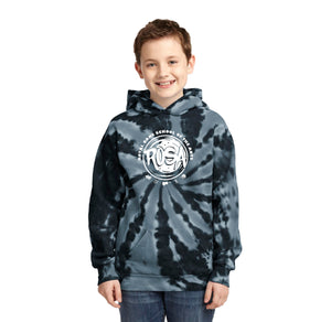 Royal Oaks-Youth Port & Co Tie-Dye Pullover Hooded Sweatshirt Circle Logo