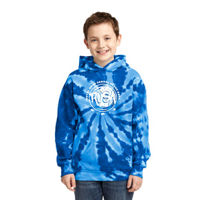 Royal Oaks-Youth Port & Co Tie-Dye Pullover Hooded Sweatshirt Circle Logo