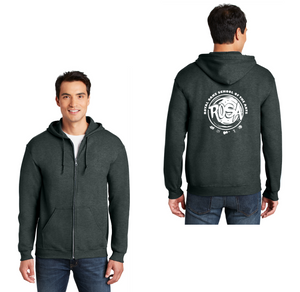 Royal Oaks-Adult Unisex Full-Zip Hooded Sweatshirt Circle Logo