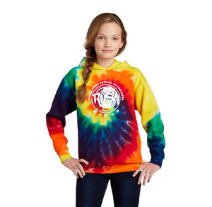 Royal Oaks-Youth Port & Co Tie-Dye Pullover Hooded Sweatshirt Circle Logo