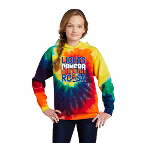 Royal Oaks-Youth Port & Co Tie-Dye Pullover Hooded Sweatshirt Camera Logo