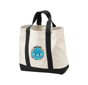 WAES-Port Authority Ideal Twill Two-Tone Shopping Tote On-Demand Jaguar Circle Logo