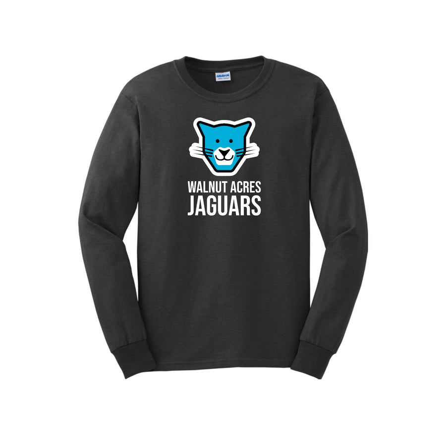 WAES-Adult Unisex Long Sleeve Tee On-Demand Jaguar Face Logo